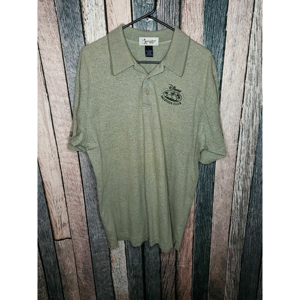 Disney Vacation Club Green Embroidered Short Sleeve Polo Shirt Adult Large
